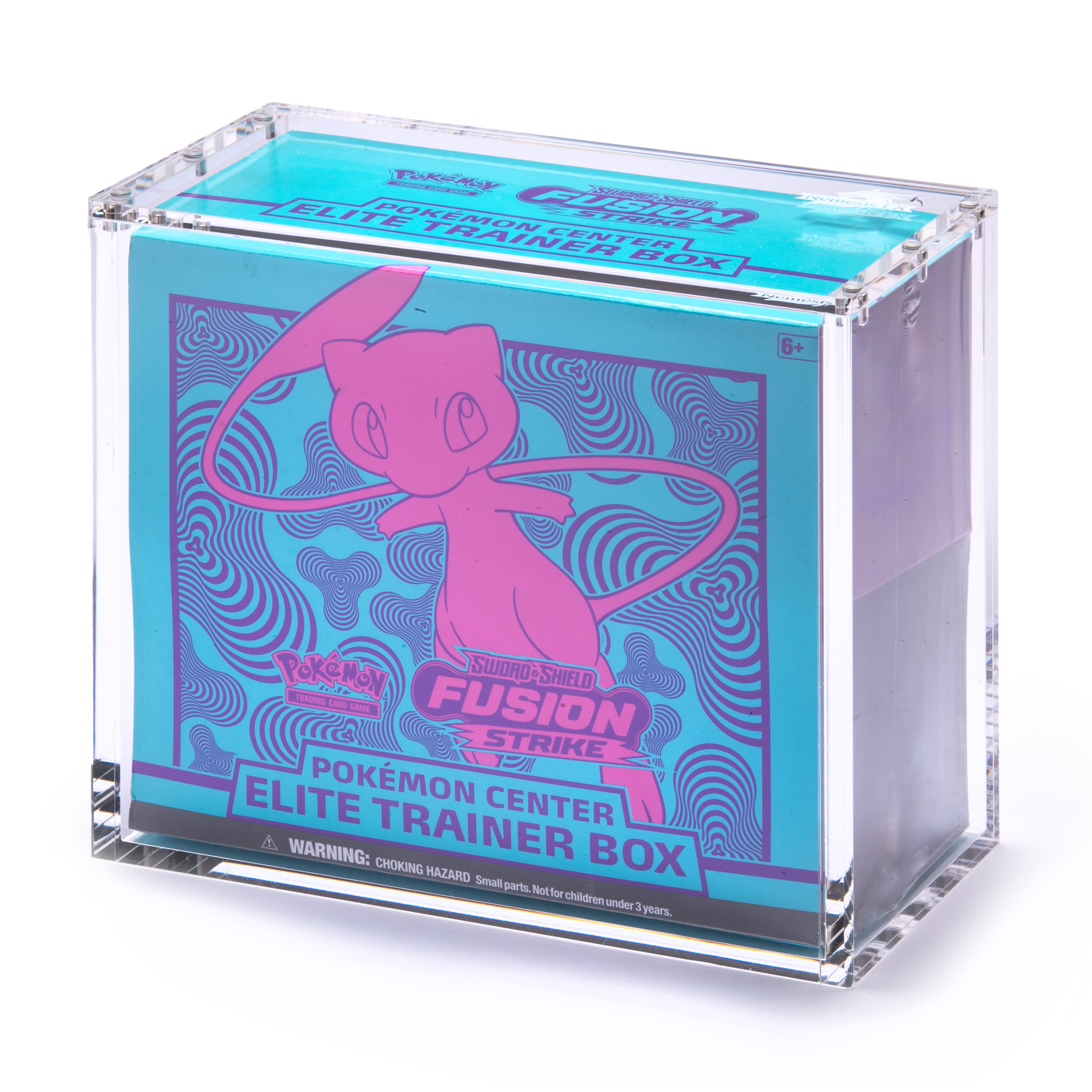 Clear Acrylic Display Case For Pokemon Elite Trainer Box – 8mm Thick With Magnetic Lids