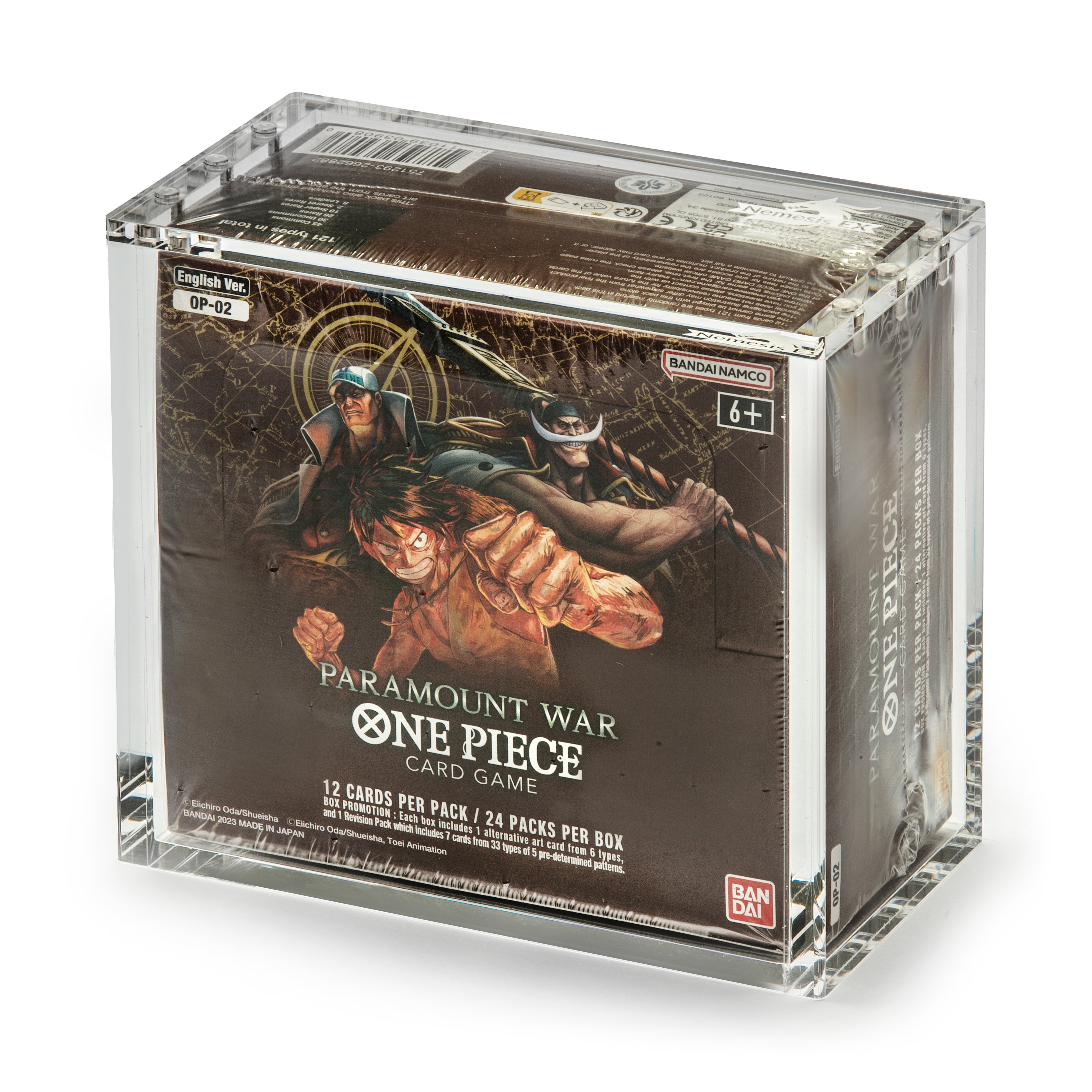 Acrylic Display Case For One Piece Romance Dawn OP-01 Booster Box English First Print One Piece Card Acrylic Display Case For One Piece Romance Dawn OP-01 Booster Box English First Print One Piece Card